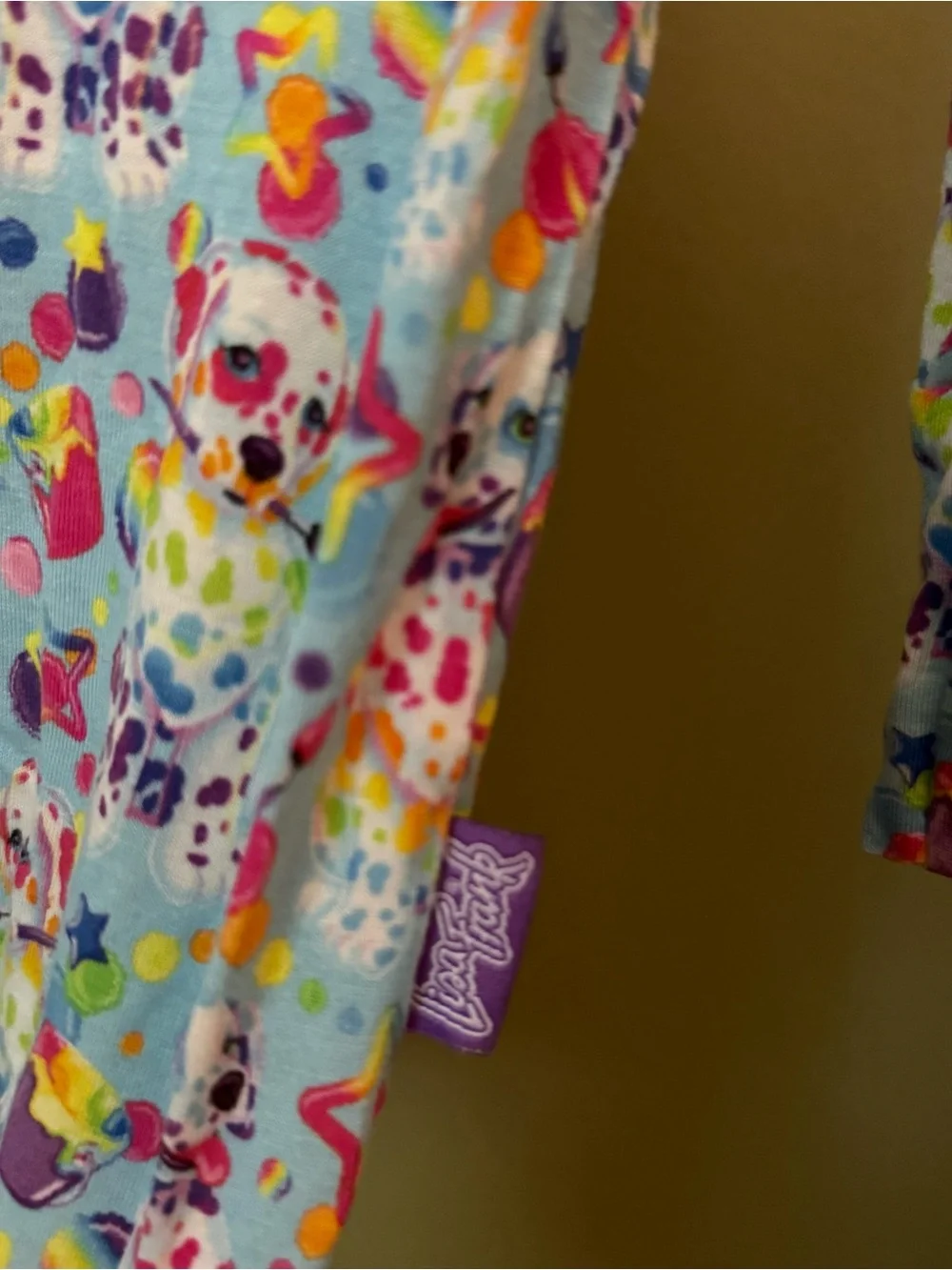 Lisa Frank Children’s Kids Long Sleeve Pajama Set Rainbow Dog Print